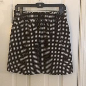 polka dot stretchy waistband lined skirt